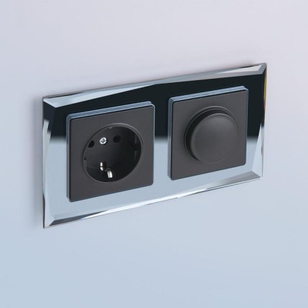 Grozen with grounding and curtains WL08-SKGS-01-IP44, Black Color Black-10