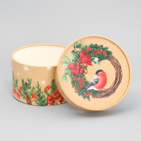 Gift Box "New Year's Wreath", 12 x 8 cm, New Year-2
