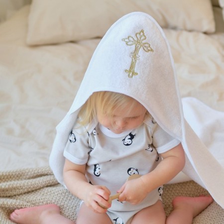 Baptum towel with embroidery 100% cotton, 75 x 75 cm-3