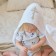 Baptum towel with embroidery 100% cotton, 75 x 75 cm