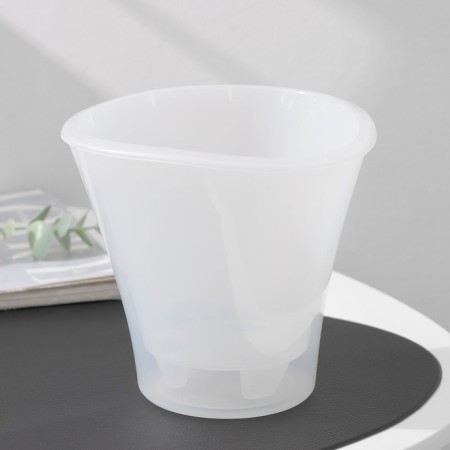 Kashpo for flowers with an insert "Lagoon", 1.5 l, the color is transparent