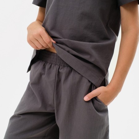 Set for a boy (shirt, shorts) minku: Cotton Collection color gray, height 134-1