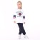 Sweatshirt for girls, white color, height 122-128 cm