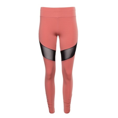 Female sports leggings, pink/black color, size 46 (m)-8