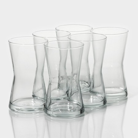 A set of glass glasses LAV "Derin", 370 ml, 13 × 7.5 cm, 6 pcs