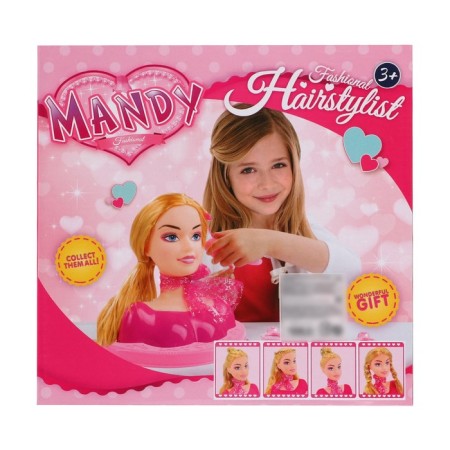 Male-maneken doll to create hairstyles "Mandy" with accessories-12