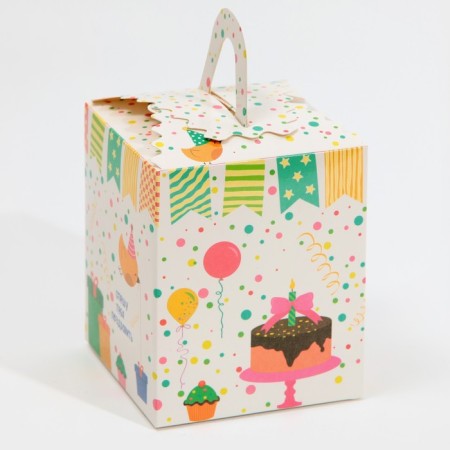 Capley box, confectionery packaging, 1 cell “Sweetness in Joy”, 9 x 9 x 11 cm-2