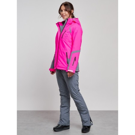 Ski costume female winter, size 48, pink color-1