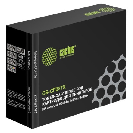 CACTUS CSTUS CS-CF287X CF287X, for HP LJ M506DN/ M506N/ M506X, 18000 pages, black color Black