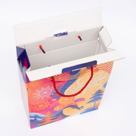 Gift Box New Year's Mistle -level embossing foil 23 x 10 x 33 cm-3