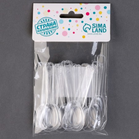 Tablespoons are plastic, in the set 24 pcs., The color is transparent-3