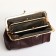 Cosmetic bag, 2 departments, outer pocket, burgundy color