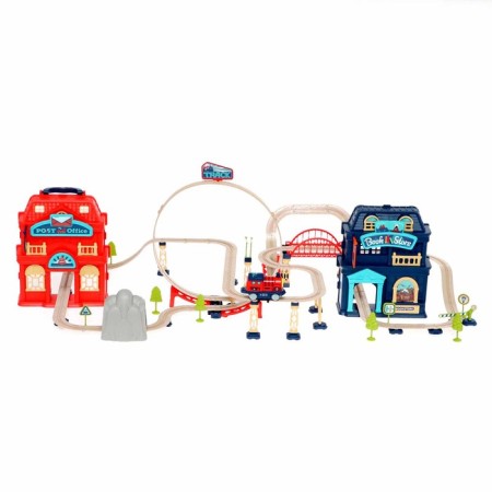 Railway "City" in a suitcase, works from batteries-1