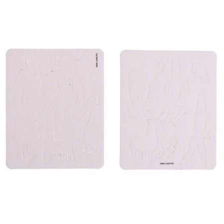 Set of mug drawing with chalk with a stencil “Draw animals”, 400 ml-5