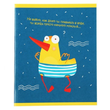 Notebook of 48 sheets in the “Ducks” cage, cover of chrome-erzatz, block No. 2 (gray sheets), mix 5 types-5