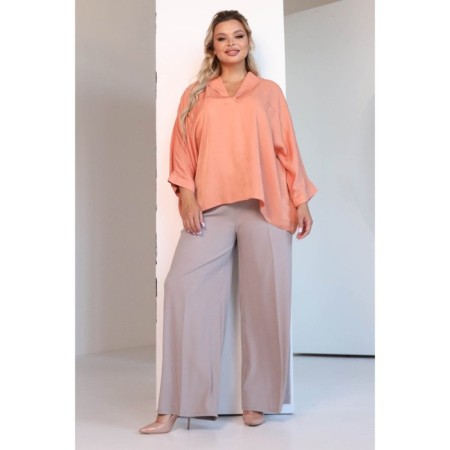 Female blouse, size 50, terracotta color-7