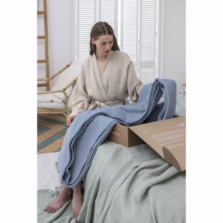 Bilateral carpet of musli jeans-blue color Essential, size 230x250 cm-9