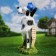 Garden figure "dog Archik - Open for friends" 36x50x16cm