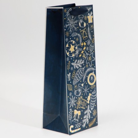Package for the bottle "Happy New Year", 13 x 36 x 10 cm, New Year-2