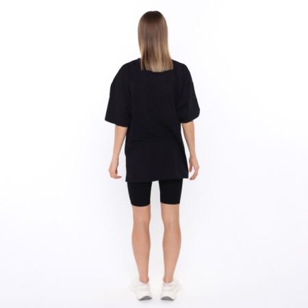 Female T-shirt, black color, Oversize size (42-46)-3