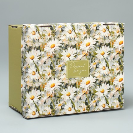 Gift folding box, packaging, “chamomile”, 31.2 x 25.6 x 16.1 cm cm-2