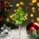 Caramel on a stick "Christmas tree", green, 30 g