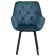 Kvinta chair, velor tenerife ocean / Black metal