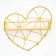 Wall hanger with a shelf "heart", with backlight, 5 hooks, gold