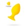 Anal sleeve Todo by toyfa riffle, silicone, 6 cm, yellow color