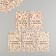 Cardboard Biro "Made with Love", paper, set of 10 pcs (5 types) 4x6 cm