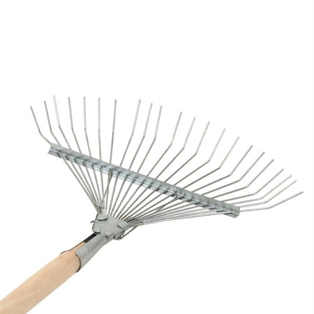 Fan, wire rake, 22 teeth, galvanized, wooden stalk-5