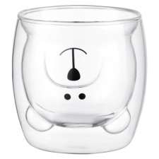 Cup Smart Solutions Bear, glass, 250 ml