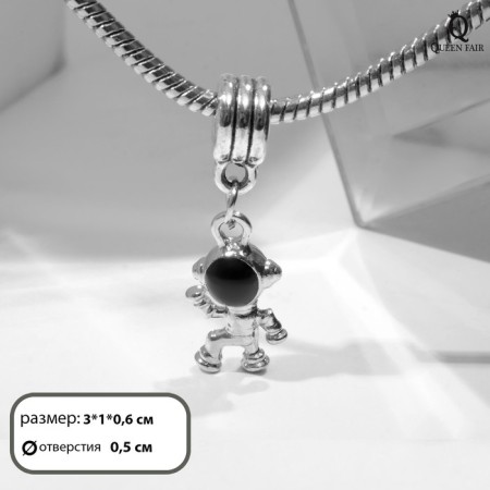 Suspension "Cosmonaut", black color in black silver