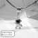 Suspension "Cosmonaut", black color in black silver