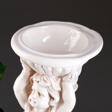 Figure pot "Angel with a bowl" aged 0.6 l / 22x55x22cm-4
