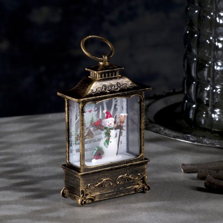 LED figure "Snowman" 7.6 × 13.5 × 3.2 cm, plastic, batteries AG13x3, glow warm white-1