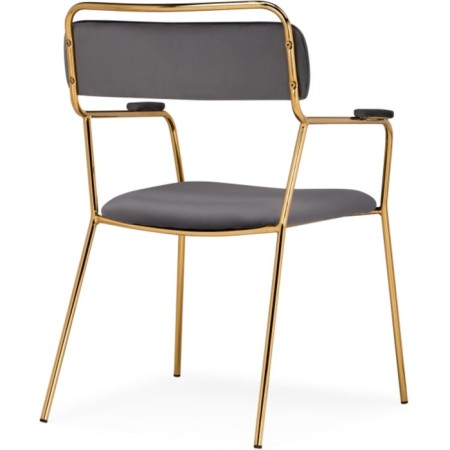 ASPEN Metal/velor Metal Carcass, gold/gray 60x65x86 cm-3