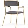ASPEN Metal/velor Metal Carcass, gold/gray 60x65x86 cm