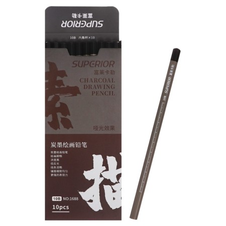 Coal black pencil 10V, Gray body