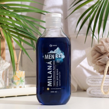 Shower gel Milana Men, mysterious Arctic, with eucalyptus oil, 300 ml