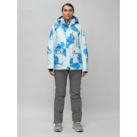 Ski costume is female, size 46, blue color