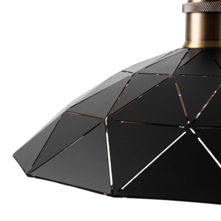 Suspension Bayerlux "perforation" E27 Black-gold 33x33x20-120cm-4