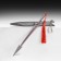 Souvenir weapon suspended mini "Genshin Sword", keychain, 20 cm, silver