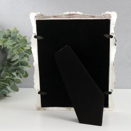 Photo frame metal, glass 13x18 cm "Pearls" rhinestones 15x19.7 cm-3
