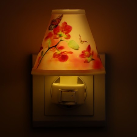 Night "Butterflies" LED white-pink 8.3x11x11 cm Risalux-3
