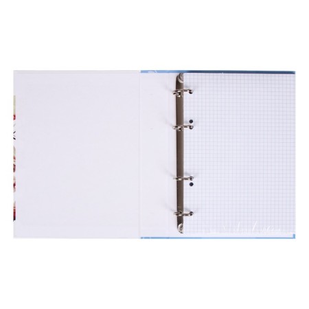 A notebook on 4 rings A5, 120 sheets of the Paris cell, a hard cover, glossy lamination-1