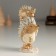 Polystone souvenir "Hedgehogs with a golden bag" 7x4.5x11 cm