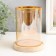Glass, metal, wood "cup in the cylinder" D-5 cm 12x12x14.5 cm