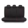 Auto-Cherkhly Flex, wear-resistant polyester, cotton inserts, 2 mm foam, 3D cut, 11 objects, 5 head restraints, 2 lightning, Airbag black and red