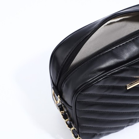Bag Cross-Bodi with a zipper, black color-6